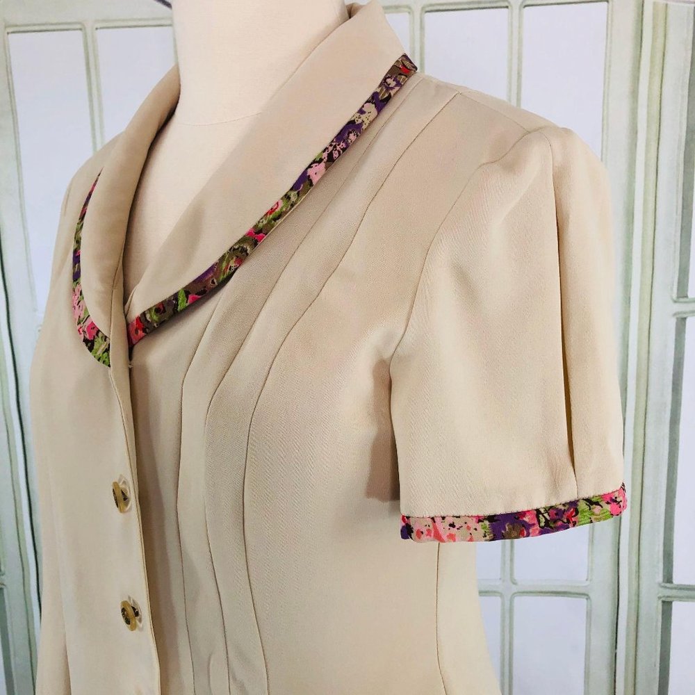 Danny & Nicole Skirt Suit Knee Length V-Neck 12P - Picture 8 of 8